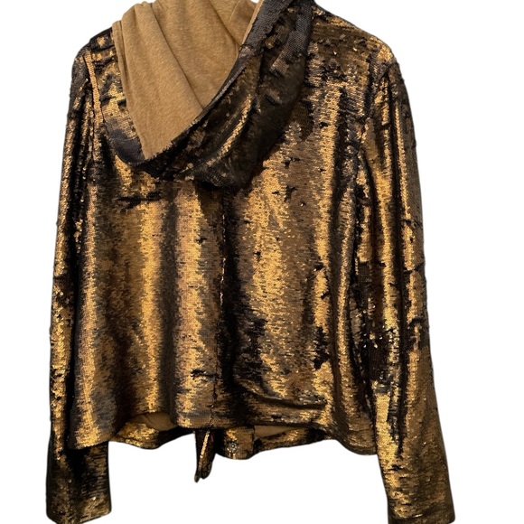 Gold Sequin Jacket Free People size M - Picture 8 of 12
